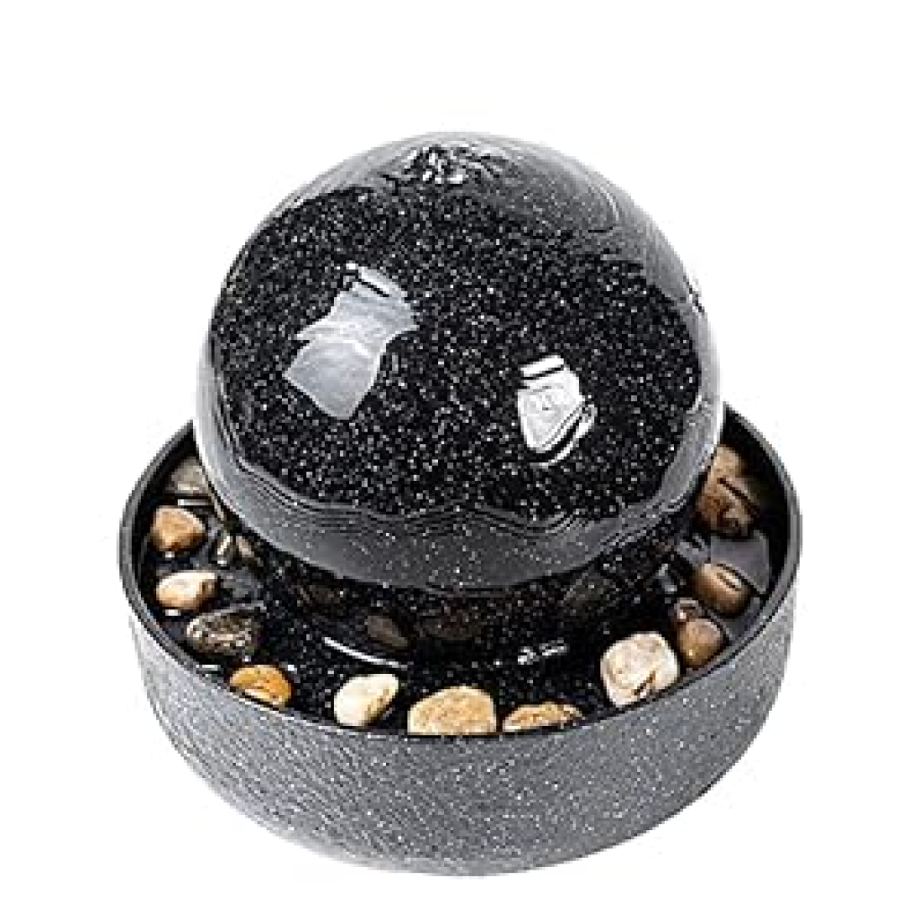 Stones and relaxing water trickle down indoor water fountain. Article by Mafost Marketing